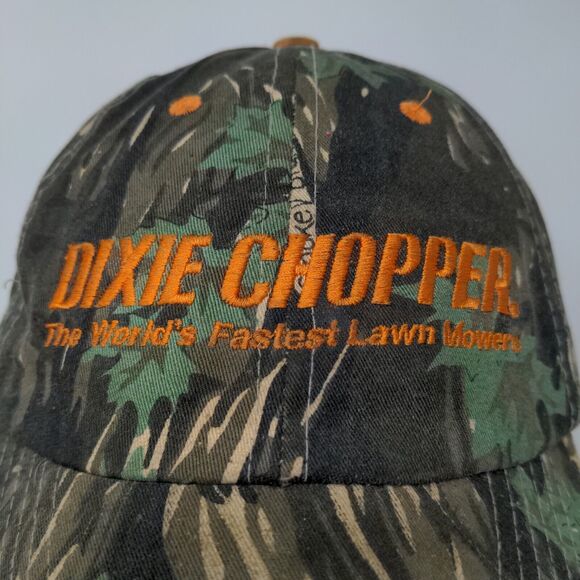 Dixie Chopper Strapback Lawn Mower Camo Hat Green OSFA Embroidered Logo - Picture 4 of 11